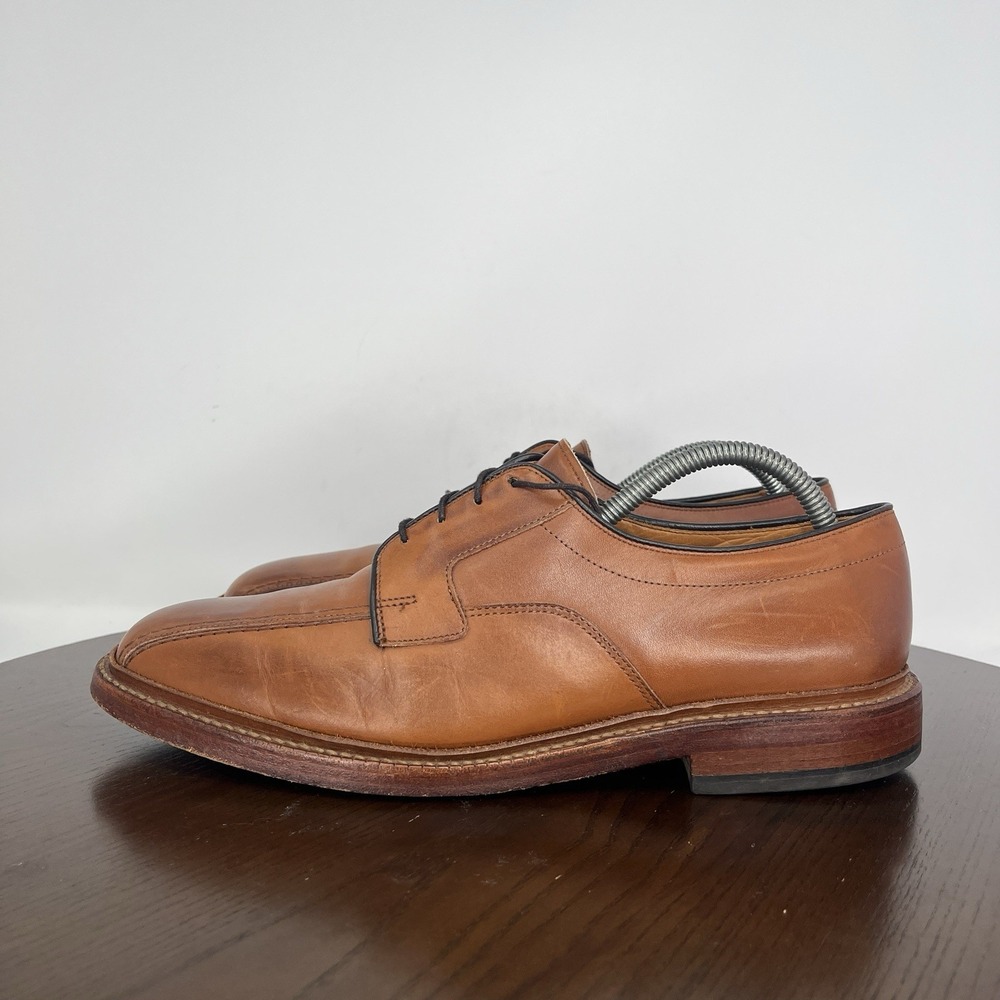 Allen Edmonds Hillcrest Shoes Mens 9.5D Brown Leather Derby Oxford Dress Lace Up